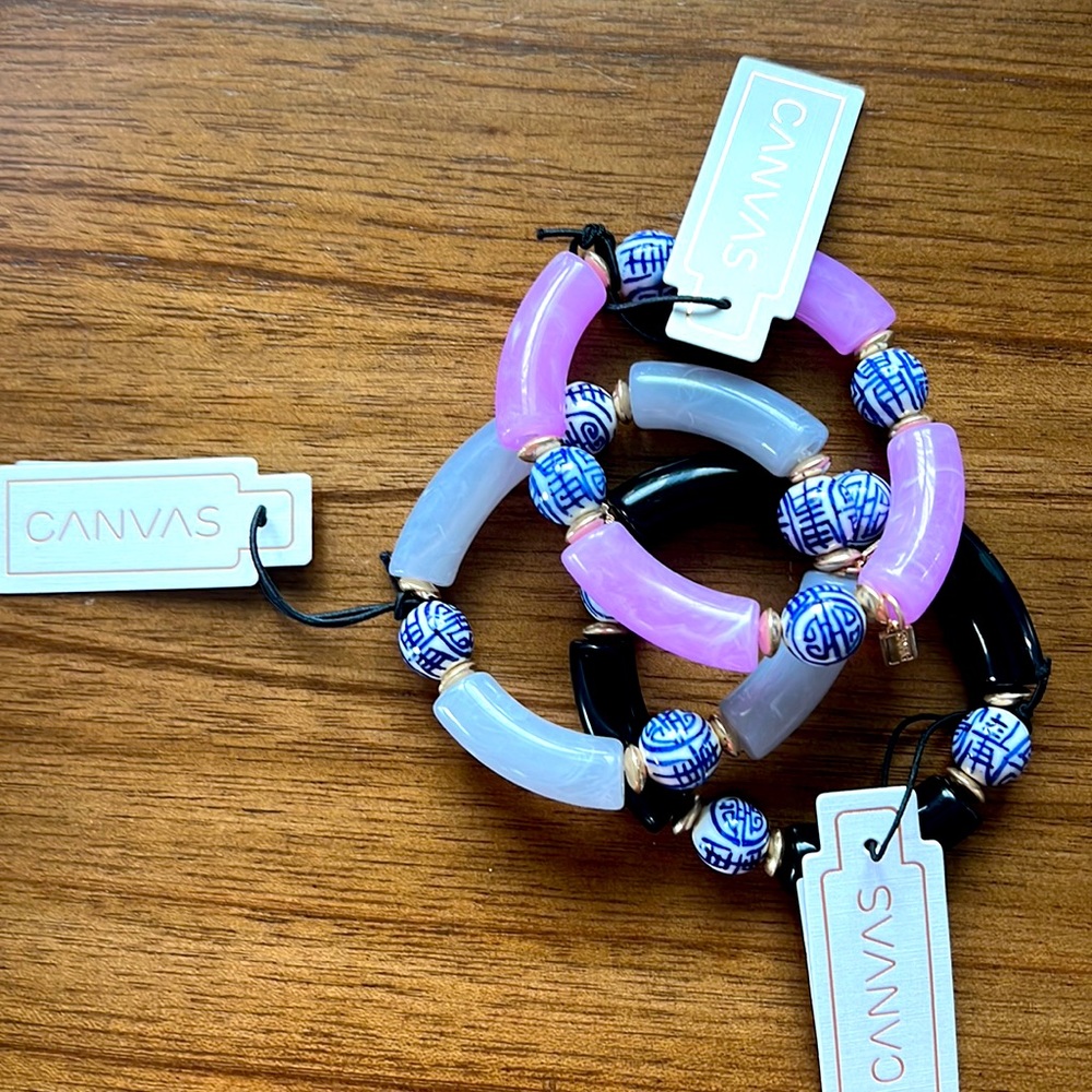 NWT CANVAS bracelets - sold as set of 3